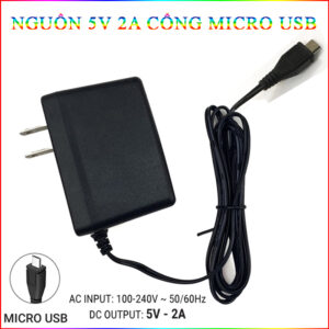 Nguồn 5V-2A Cổng Micro Usb Chui Dẹp Sử Dụng Cho Camera Ip Và Các Thiết Bị Điện Tử
