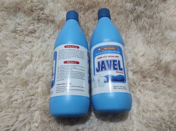 Nước Tẩy Trắng Quần Áo Javel Chai Lớn 500Ml Công Nghệ Đức Hạn Dùng 3 Năm