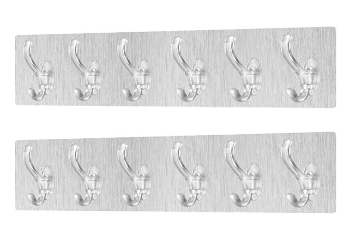 Móc Dán Tường 6 Móc Pha Lê 35x6.3cm