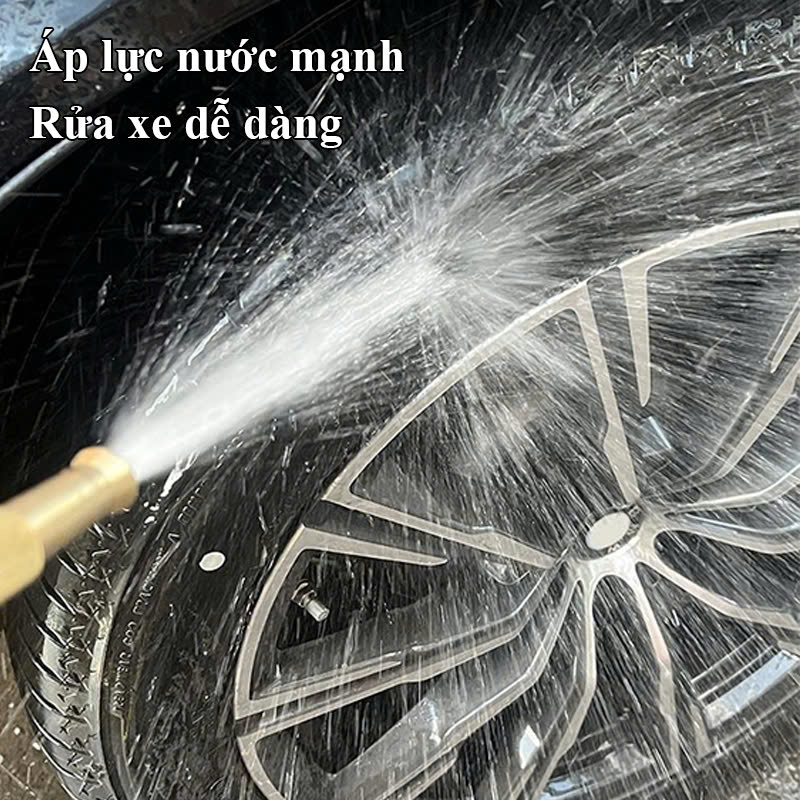 Bộ Dây Vòi Tăng Áp 5M Màu Vàng Có Đầu Ống Đồng Tăng Áp