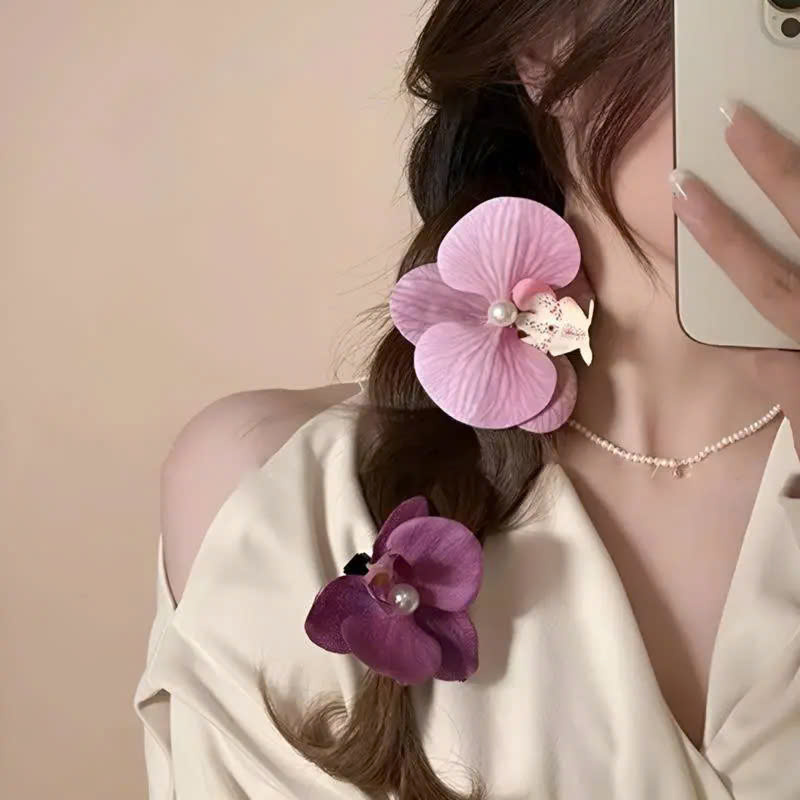 Kẹp Tóc Hoa Lan Hồ Điệp Thời Trang Nữ Tính