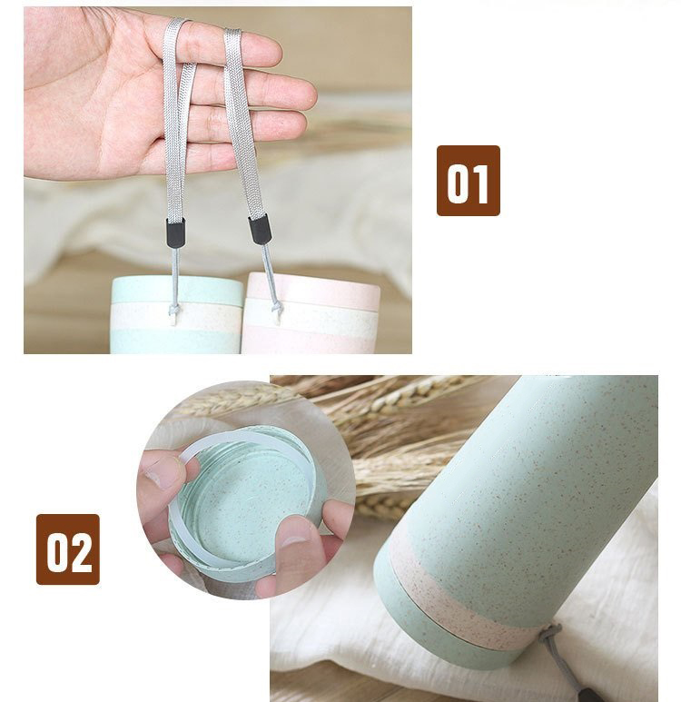 Bình Giữ Nhiệt Lúa Mạch Có Nắp Đậy 300Ml Tiện Lợi