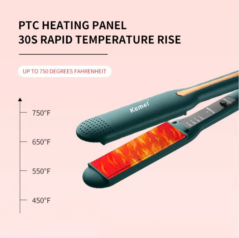 Máy Duỗi Tóc Chuyên Nghiêp Điều Chỉnh Nhiệt Độ Kemei Km 9827