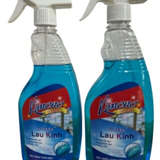 Chai Nước Xịt Lau Kính Kimono 500Ml Sạch Bóng Như Mới