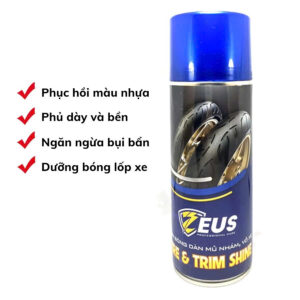 Chai Xịt Làm Bóng Nhựa Nhám, Vỏ Xe Zeus Tire & Trim Shine 400Ml