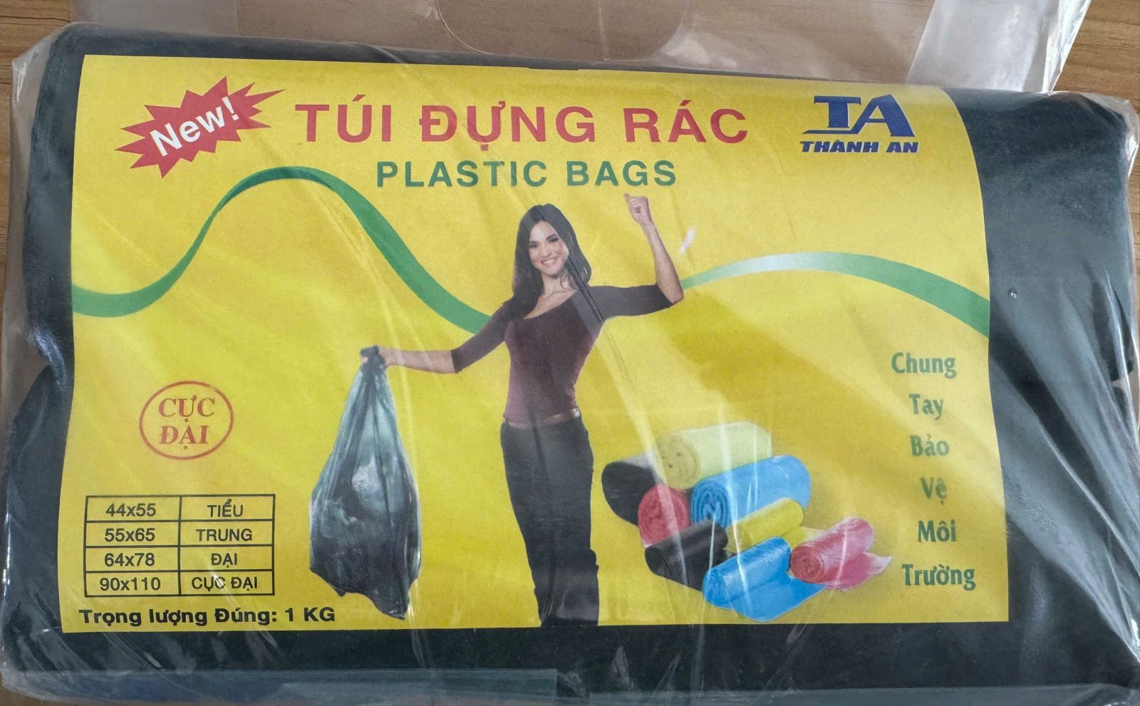 Combo 2 Cuộn Túi Đựng Rác Cực Đại 90X110Cm Nặng 1Kg Combo 2 Cuộn Túi Đựng Rác Cực Đại 90X110Cm Nặng 1Kg