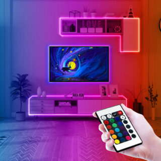 Dây Đèn Led Đổi Màu Grb 2M Kết Nối Bluetooth Có Remote