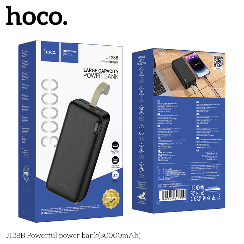 Pin Sạc Dự Phòng Hoco J128B (30000Mah) Cao Cấp Pin Sạc Dự Phòng Hoco J128B (30000Mah) Cao Cấp