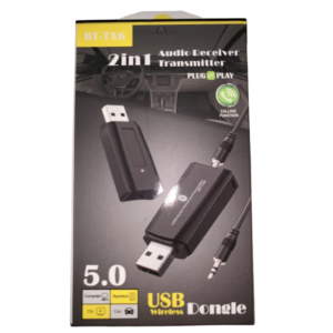 Usb Bluetooth Dongle 5.0 Bt-Tx6 2In1 (Receive, Transmit) Thiết Bị Thu Phát Âm Thanh Không Dây Dùng Cho Loa, Tai Nghe, Âm Ly,ô Tô...