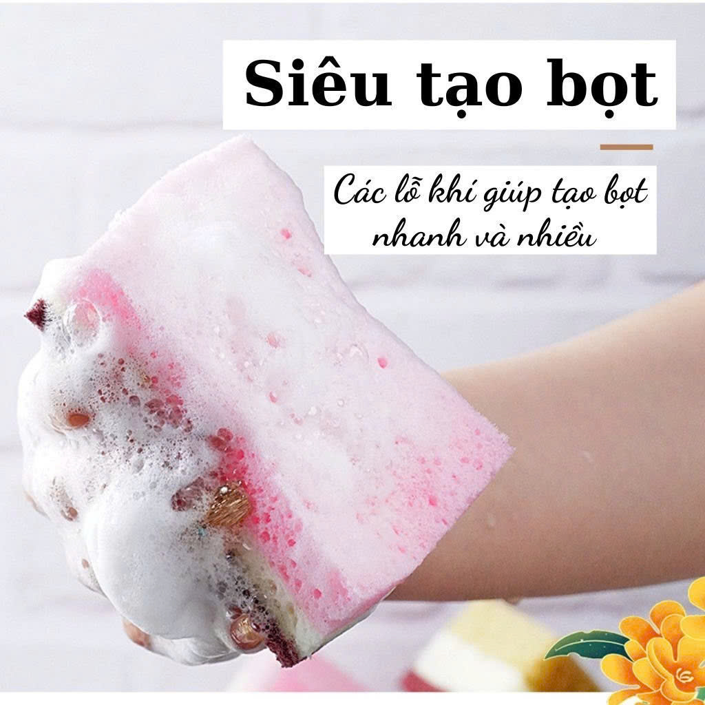 Combo 5 Miếng Bọt Biển Lau Chùi Rửa Chén, Nồi Tiện Dụng Combo 5 Miếng Bọt Biển Lau Chùi Rửa Chén, Nồi Tiện Dụng