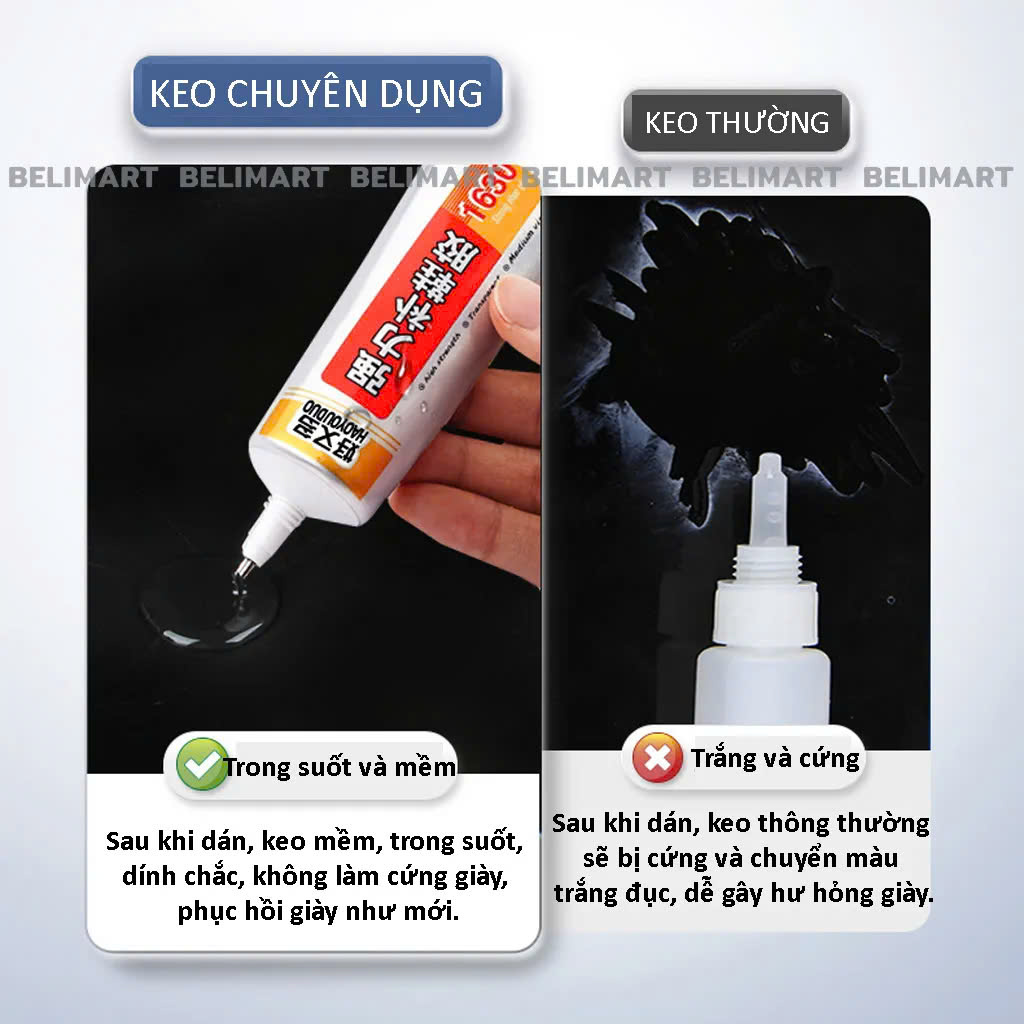 Keo Dán Giày Dép Chuyên Dụng 1688 Haoyouduo 60 Ml Trong Suốt Siêu Dính Chống Thấm Nước