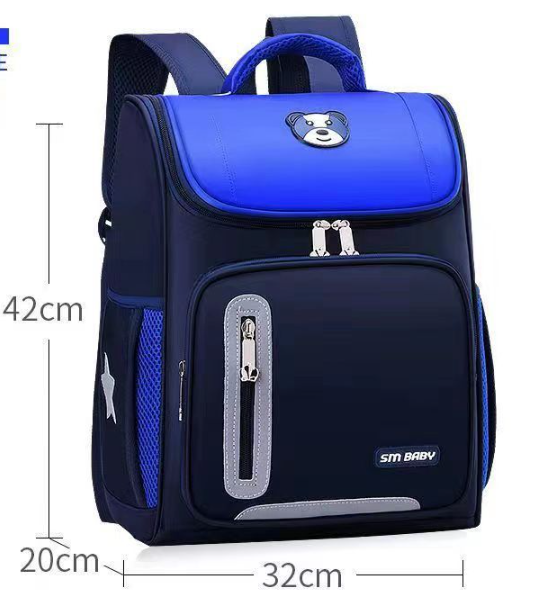 Balo Học Sinh Gấu Đi Học Cho Bé Chống Gù Chất Liệu Polyester Chống Thấm Siêu Nhẹ