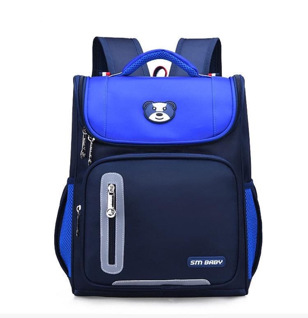 Balo Học Sinh Gấu Đi Học Cho Bé Chống Gù Chất Liệu Polyester Chống Thấm Siêu Nhẹ
