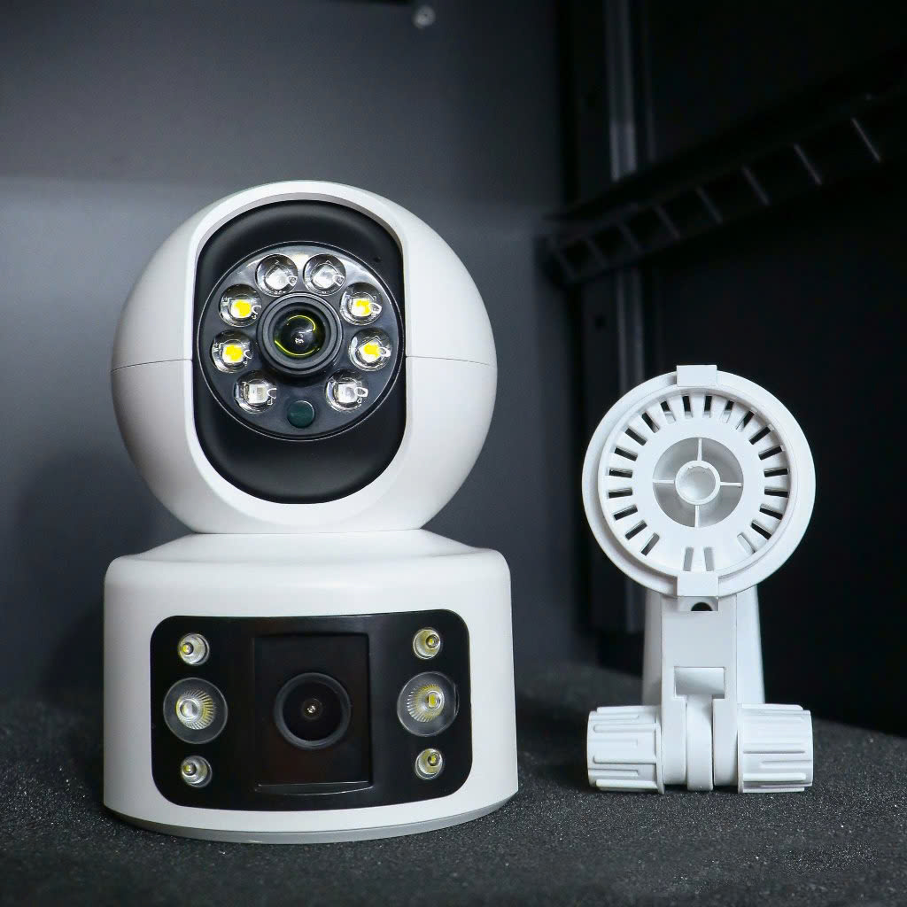 Camera Wifi Ip 2 Khung Hình Yoosee U19T Trong Nhà 8.0Mpx Siêu Nét, Góc Rộng, Quay 360 Độ Đàm Thoại 2 Chiều, Có Màu Ban Đêm
