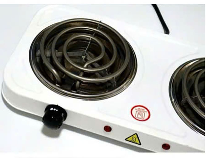 Bếp Điện Đôi 2000W Hot Plate Không Kén Nồi Chống Trơn Trượt An Toàn Cho Mọi Gia Đình