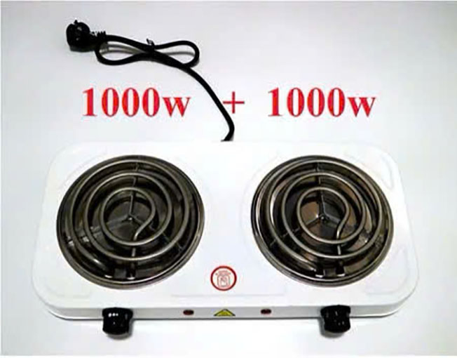 Bếp Điện Đôi 2000W Hot Plate Không Kén Nồi Chống Trơn Trượt An Toàn Cho Mọi Gia Đình