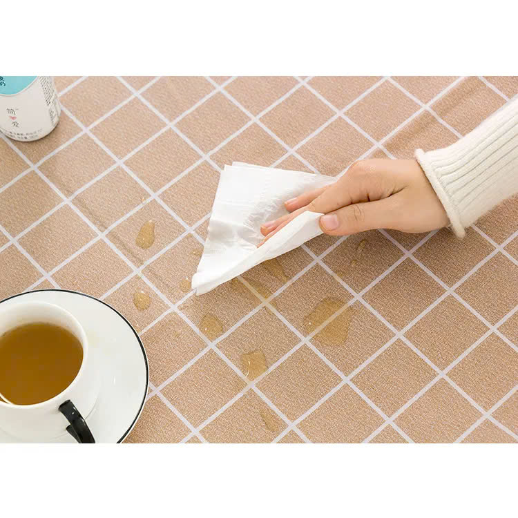 Khăn Trải Bàn Peva Hình Vuông Chống Thấm Sọc Caro 90X137Cm Khăn Trải Bàn Peva Hình Vuông Chống Thấm Sọc Caro 90X137Cm