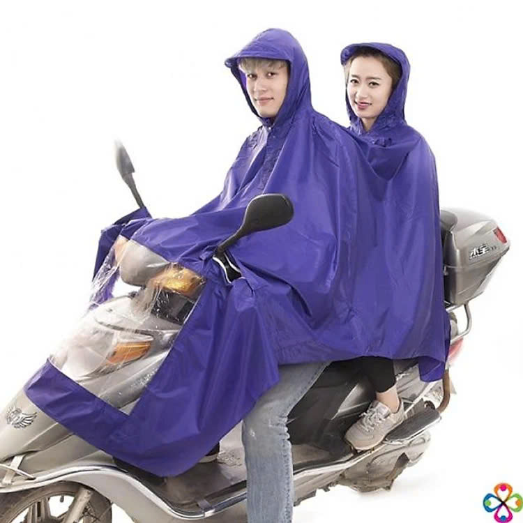 Áo Mưa 2 Đầu Vải Pvc Chống Thấm Có Phần Trong Suốt Cho Đèn Xe