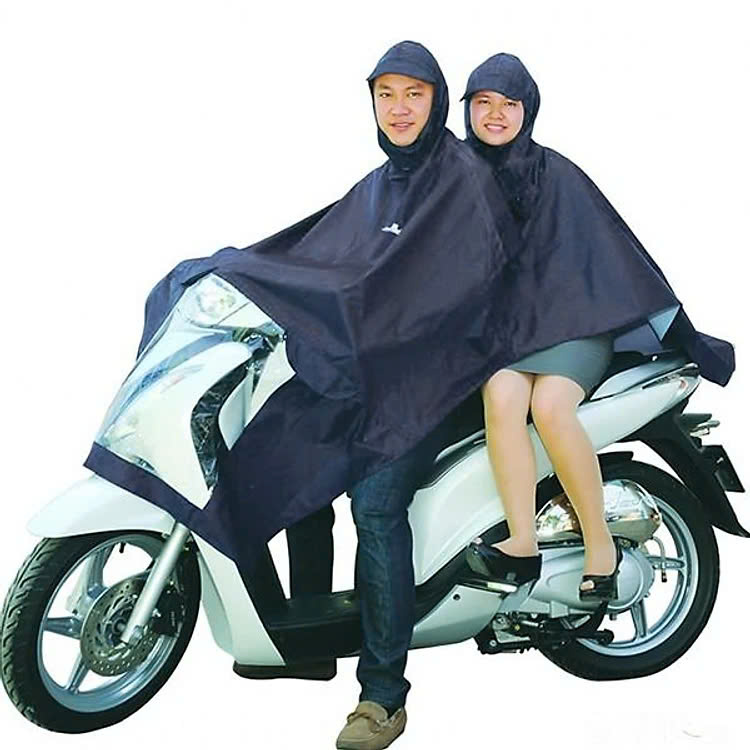 Áo Mưa 2 Đầu Vải Pvc Chống Thấm Có Phần Trong Suốt Cho Đèn Xe