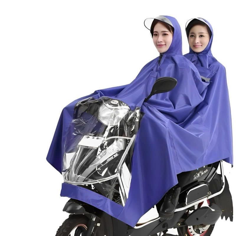 Áo Mưa 2 Đầu Vải Pvc Chống Thấm Có Phần Trong Suốt Cho Đèn Xe