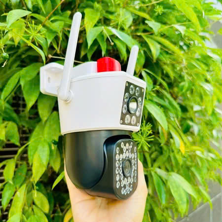 Camera Yoosee Qpt309 2 Mắt 8Mpx 44 Đèn Led Siêu Sáng Xoay 360 Độ- Xem 2 Vị Trí Khác Nhau Trên 1 Camera- Đàm Thoại 2 Chiều