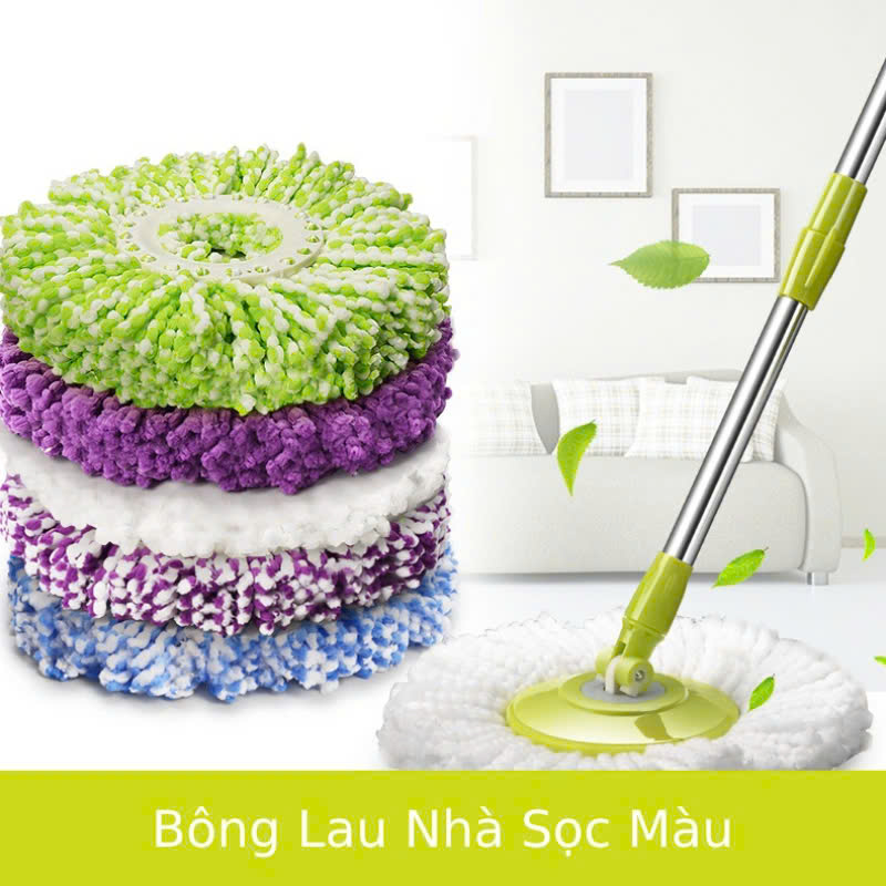 Bông Lau Nhà Hình Tròn 360 Độ , Thấm Hút Nhanh Chống Bông Lau Nhà Hình Tròn 360 Độ , Thấm Hút Nhanh Chống