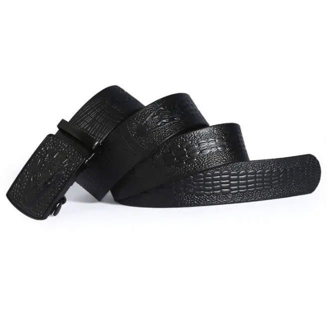 Dây Nịt Mặt Đầu Cá Sấu Da Pu Khóa Tự Động Sang Trọng