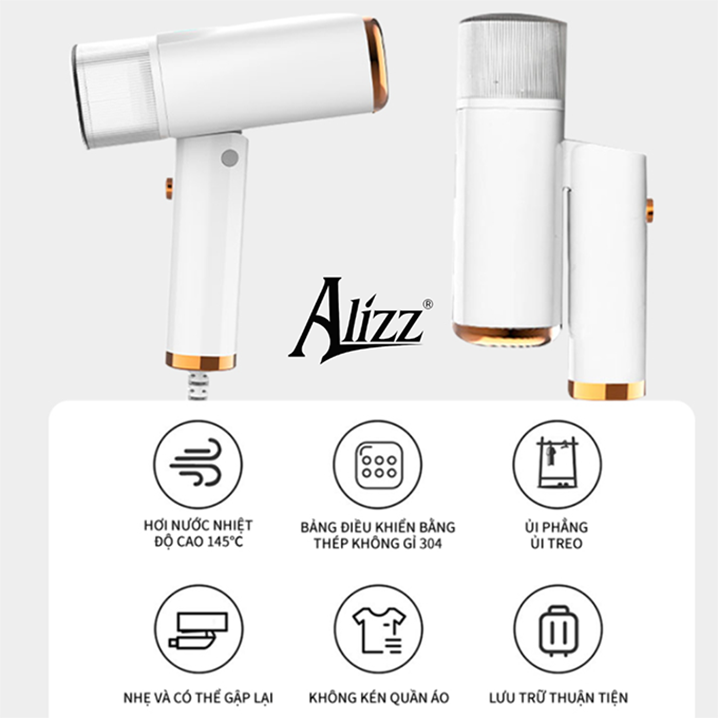 Bàn Ủi Hơi Nước Cầm Tay Gấp Gọn 1000W Alizz Al-13551