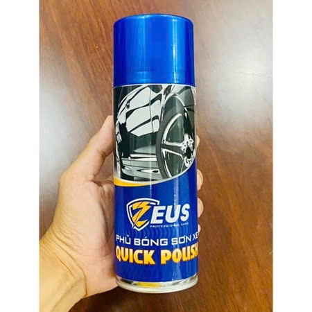 Chai Xịt Phủ Bóng Sơn Xe Zeus Quick Polish 400Ml Cho Xe Máy, Oto Tăng Độ Bóng Sơn Chai Xịt Phủ Bóng Sơn Xe Zeus Quick Polish 400Ml Cho Xe Máy, Oto Tăng Độ Bóng Sơn
