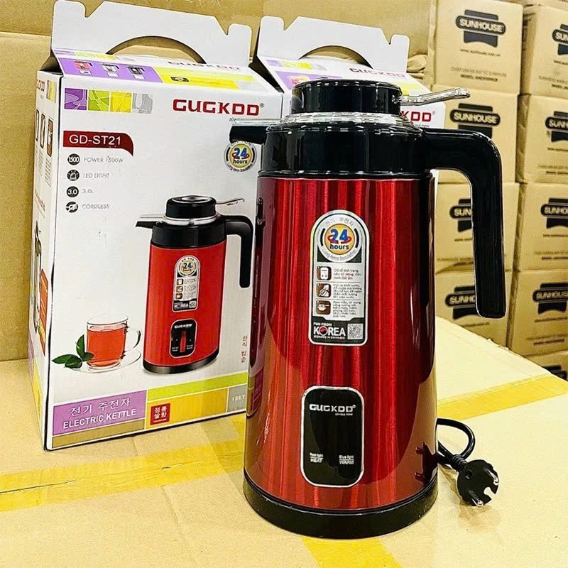 Ấm Siêu Tốc Gugkdd Gd-St21 Tự Ngắt Khi Sôi Đa Năng 2 Trong 1 Dung Tích 3L Giữ Nhiệt,giữ Ấm