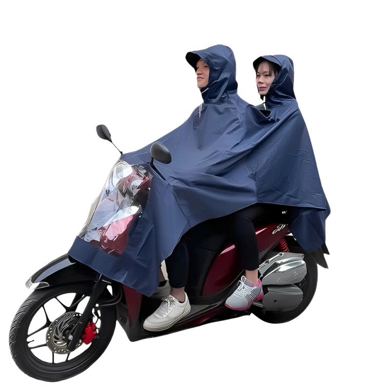 Áo Mưa 2 Đầu Vải Pvc Chống Thấm Có Phần Trong Suốt Cho Đèn Xe