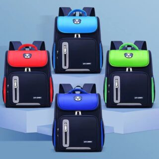Balo Học Sinh Gấu Đi Học Cho Bé Chống Gù Chất Liệu Polyester Chống Thấm Siêu Nhẹ