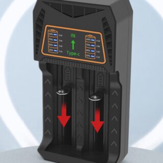 Bộ Sạc Pin Đôi Đa Năng Mh-5D82Hp Dùng Cho Các Loại Pin Lithium 3.7V Aa/aaa/18650/18500/26650/14500/16340/21700