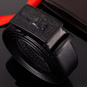 Dây Nịt Mặt Đầu Cá Sấu Da Pu Khóa Tự Động Sang Trọng Cực Đẹp