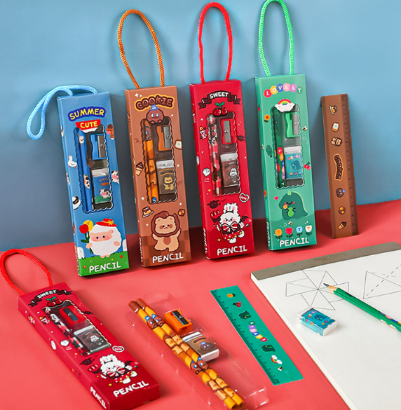 Dụng Cụ Học Tập Bút Chì Thước Kẻ 5 Món Họa Tiết Hoạt Hình Dễ Thương Nhỏ Gọn Tiện Dụng Cho Học Sinh Dụng Cụ Học Tập Bút Chì Thước Kẻ 5 Món Họa Tiết Hoạt Hình Dễ Thương Nhỏ Gọn Tiện Dụng Cho Học Sinh