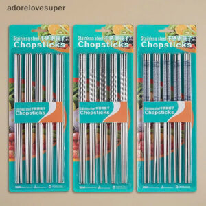 Set 5 Đôi Đũa Inox Chống Trượt Chopsticks Siêu Tiện Dụng