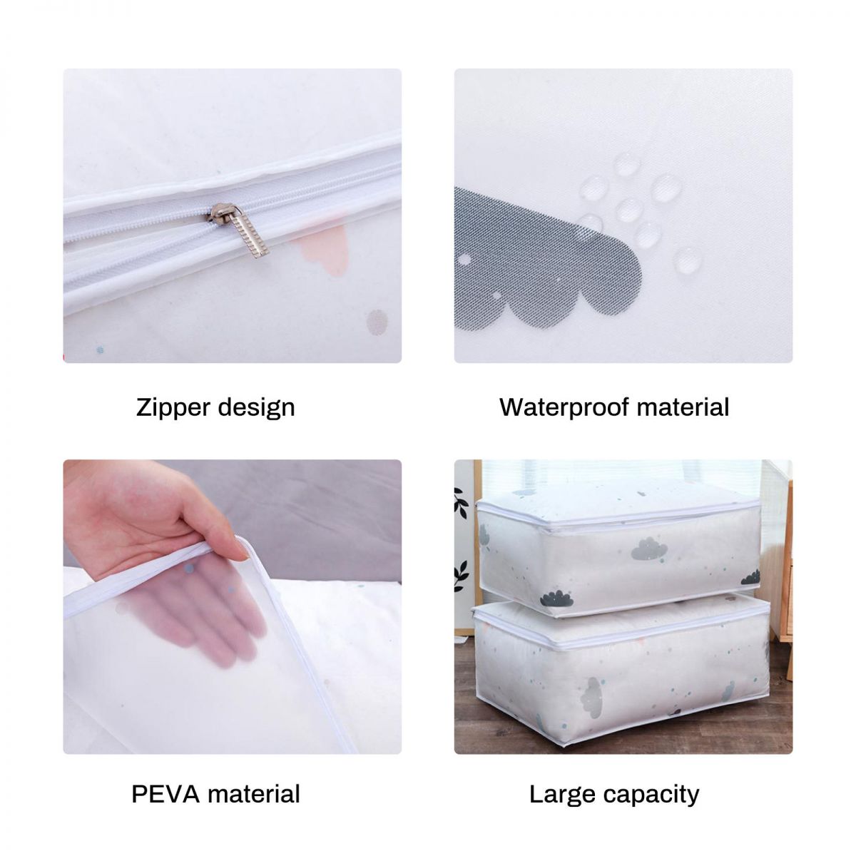 Túi Đựng Quần Áo Chăn Màn Size Lớn 60x40x30cm
