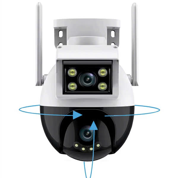 Camera Ip Yoosee 2 Ống Kính Qpt201 12.0Mpx (Xoay Ngoài Trời, Đàm Thoại 2 Chiều, Có Màu Ban Đêm)