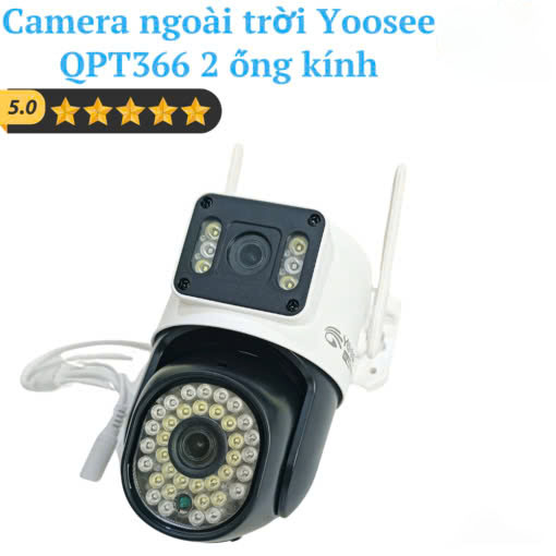 Camera Ngoài Trời Yoosee Qpt366 2 Ống Kính (Có Màu Ban Đêm)