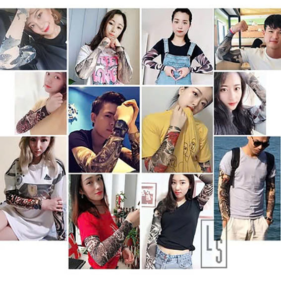 Găng Tay Chống Nắng Giả Xăm Bịch 2 Cái Hình Tattoo Cá Tính