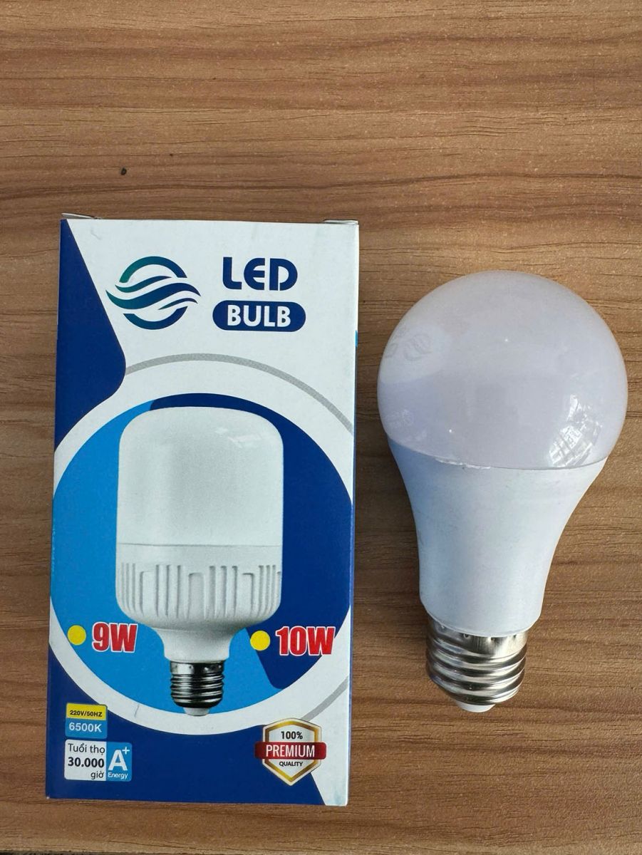 Bóng Đèn Led Bulb Tròn Tiết Kiệm Điện Kín Chống Nước 9W Ánh Sáng Trắng