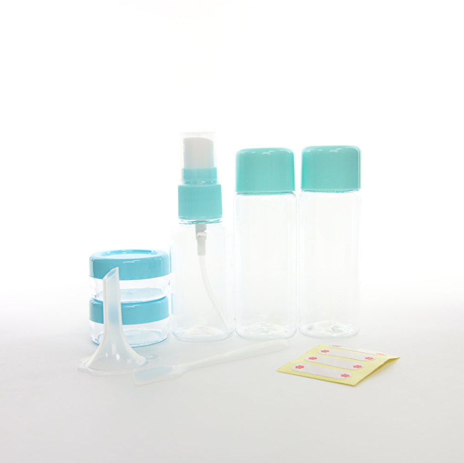 Bộ Chiết Mỹ Phẩm 5 Món Du Lịch Đa Năng Nhỏ Gọn Bằng Silicon Dẻo Trong Suốt