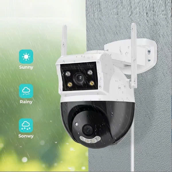 Camera Ip Yoosee 2 Ống Kính Qpt201 12.0Mpx (Xoay Ngoài Trời, Đàm Thoại 2 Chiều, Có Màu Ban Đêm)
