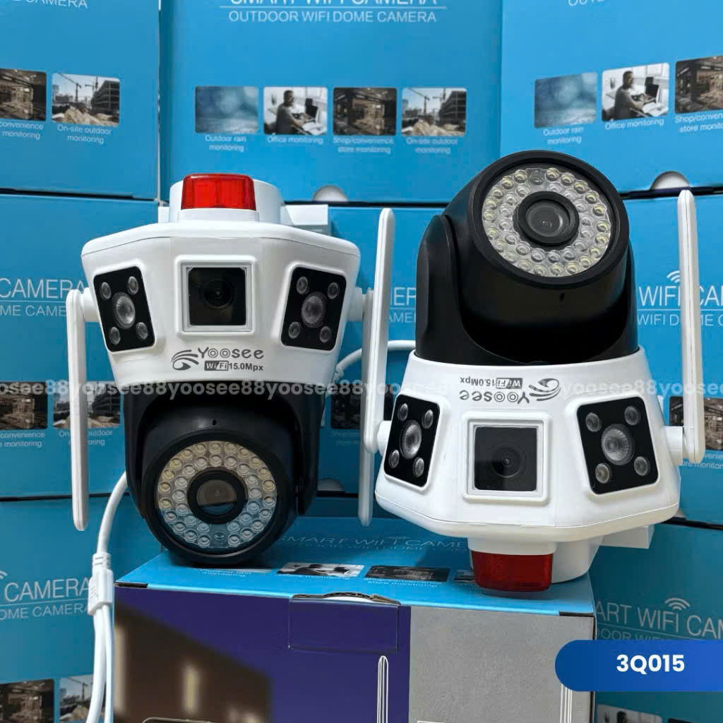 Camera Ngoài Trời Yoosee 15.0Mpx 2 Mắt Kép 3 Khung Hình (3Q015) Có Hú Còi Báo Động Và Đàm Thoại 2 Chiều