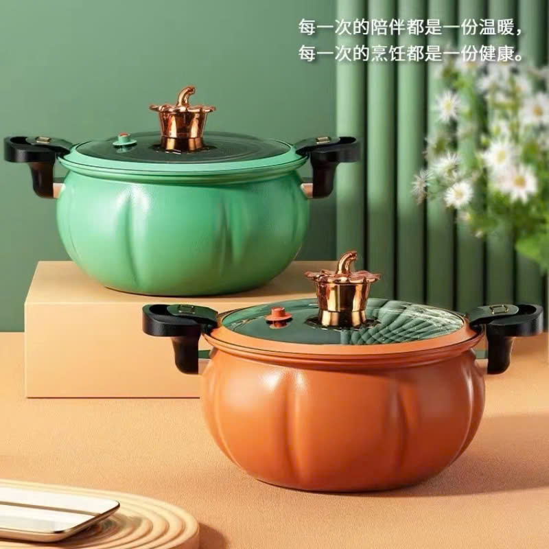 Nồi Hầm Áp Suất Bí Ngô 8L Loại Lớn Size 28Cm Nồi Hầm Áp Suất Bí Ngô 8L Loại Lớn Size 28Cm