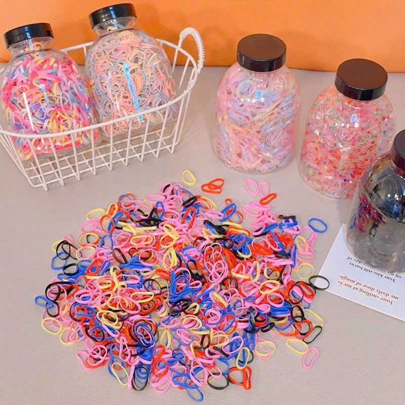 Lọ Dây Chun Buộc Tóc Dây Nịt Cao Su Co Dãn Nhiều Màu Lọ Dây Chun Buộc Tóc Dây Nịt Cao Su Co Dãn Nhiều Màu