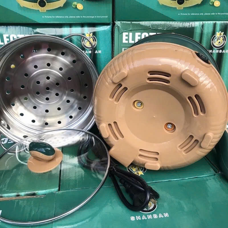 Ca Nấu Mì Mini Đa Năng 2 Tầng Shanban Chữ B: 2 Nấc Nhiệt Kèm Hấp Inox Ca Nấu Mì Mini Đa Năng 2 Tầng Shanban Chữ B: 2 Nấc Nhiệt Kèm Hấp Inox